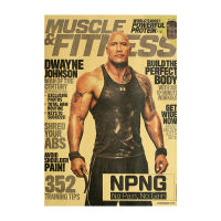 【H092】Dwayne Johnson Vintage Kraft Paper Paper Poster Bar Cafe Decorative Painting