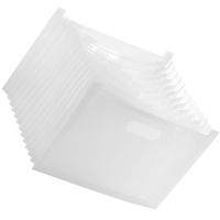 ◙◇ File Storage Holder Bag Files Bulk Folders Paper Receipt Organizer According Multi-grid Plastic Office Student