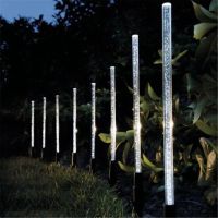 Solar Garden Lights Outdoor 1set Solar Tube Lights Solar Acrylic Bubble Light Waterproof Polychromatic LED Solar Lights