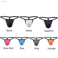 Mens Male Briefs Knickers T-back Bikinis y Mens Male G string Bulge pouch Low waist Solid Strappy Casual Sissy