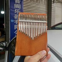 เครื่องดนตรีไม้มะฮอกกานี17เปียโน Kalimba Thumb เริ่มต้น N Kalimba พร้อมคำแนะนำค้อนจูน