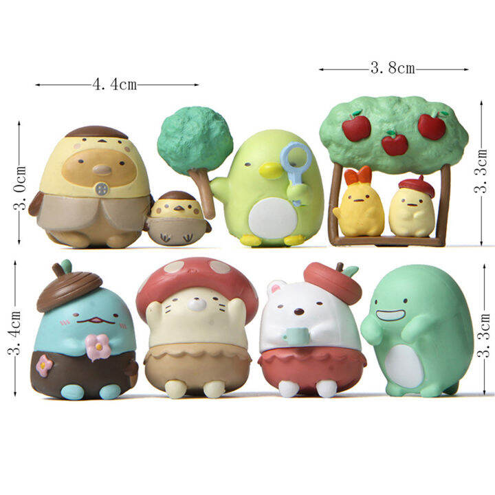 microgood-ชุดโมเดลญี่ปุ่น-sumikkogurashi-7ชิ้น-ชุดของเล่นโมเดล-sumikkogurashi-สีสันสดใสตกแต่งโต๊ะแข็งแรงของเล่นสำหรับตกแต่งญี่ปุ่น-sumikkogurashi