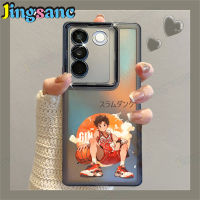 Jingsanc เคสฟิล์มเลนส์สำหรับ VIVO V27 VIVO V27 Pro VIVO V27e TPU นิ่มกันกระแทกกล้อง X2-1เคสโทรศัพท์