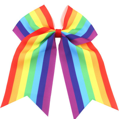 ยางรัดผมโบว์สีรุ้ง ยางผูกผม ยางรัดผม โบว์ผูกผม โบว์ผูกผมสีรุ้ง สีรุุ้ง โบว์สีรุ้ง โบว์ ยางมัดผม ริบบิ้น LGBT Rainbow Pride Ribbon Elastic Hair Band