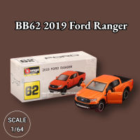 ABburago 164 Mini Car Model Miniature, BB62 2019 Ford Ranger Scale Metal Diecast Vehicle Collection ToyM