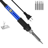 Soldering Iron Kit Adjustable Temperature Solder Iron 60W With 5 Iron Tips