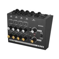 Compact Size 8-Channels Mono/Stereo Audio Sound Line Mixer with Power Adapter