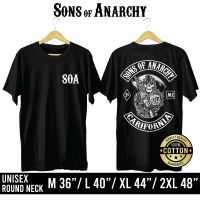 H FullyShop เสื้อยืดคอกลมสกรีนลาย SONS OF ANARCHY (แขนสั้น)