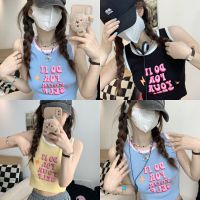 H&amp;H ? "พร้อมส่ง"  เสื้อกล้ามไหมพรม ลายสกีน สีพาสเทลน่ารักคิ้วๆสุด (86061)