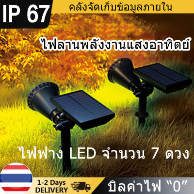 โคมไฟสนาม ไฟปักสนาม LED Solar Spotlight garden ใช้ในสวน ไฟปักดิน ปรับแสงได้ gardenlight ไฟสวนพลังงานแสงอาทิตย์ติดผนัง