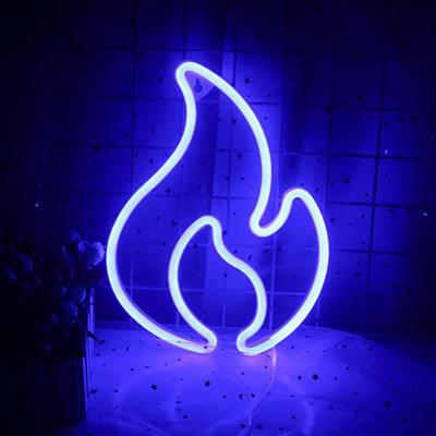 Night Lamp Super Bright Strong Festival Ambient Decorative Christmas Desktop LED Flame Neon Light   Desktop Lamp  for Club Night Lights