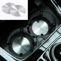 Metal Car Cup Holder Cover Mat Trim Decoration For Mercedes Benz A B C E CLA GLA GLC Class AMG Style W204 W205 W212 W213 Et