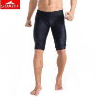 SBART Sharkskin Swim Jammers Men Trunks Swimsuits Competitive Breathable Mens Shorts Swimming Surfing Diving Jammers Pool Sport Swimwear