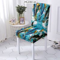 Dining Chair Cover Spandex Elastic feather Print Modern Slipcovers Furniture Cover Kitchen Wedding housse de chaise Sofa Covers  Slips