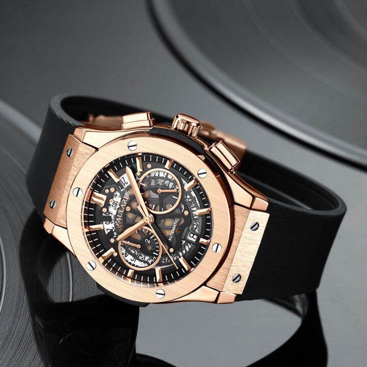 men-chronograph-skeleton-automatic-see-through-style-luxury-rose-gold-silver-black-titanium-style-rubber-fashion-quartz-watch