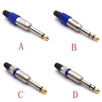 5pc 6.35mm 6.5mm Mono Stereo Connector Audio Plug Jack Amplifier Microphone Plug 1/4 quot; Male Plug To RCA Female Jack Connector