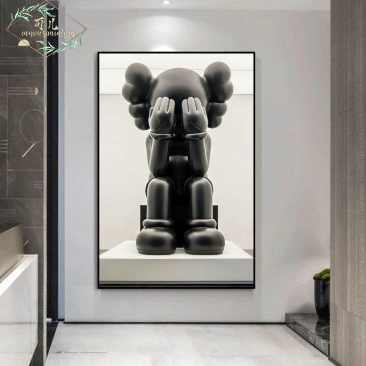 Light Luxury Trend Kaws Violent Bear Living Room Poster Printing Canvas
