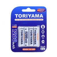 Toriyama  ถ่านชาร์จ AAA 12000 / AA1200 (แพค 4 ก้อน)