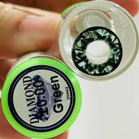 Dimond / 1Carat / Diamond Green บิ๊กอาย ลายเพชร ไดม่อน สีเขียว คอนแทคเลนส์ Contact Lens ตาโต วิบวับ วิ้งๆ ค่าสายตา แบ๊ว