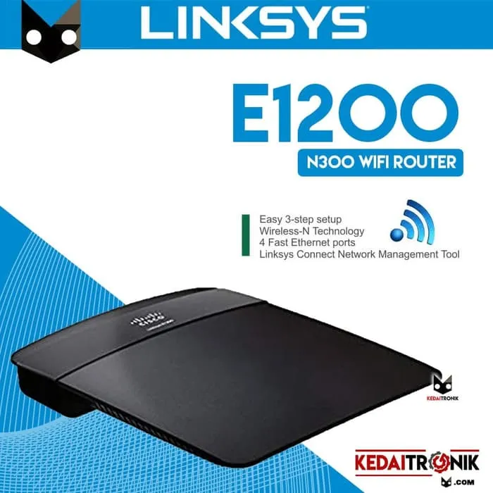 Linksys E1200 N300 Wireless Router 1200 Wifi Cisco Mimo Access Point