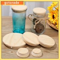 GOTORADE ใช้ซ้ำได้ ฝาปิดผนึกขวด องค์การครัว ผ้าคลุมปากกว้าง ที่เก็บกระป๋อง Mason Jar Lid ฝาไม้