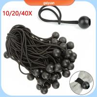 GAIYUAN 10/20/40X ไม้เท้าคาราบิเนอร์ ขวดน้ำคงที่ แก้ไขการรักษาความปลอดภัย Pack Shock Elastic Ties สายบันจี้จัม แบล็คบอลบันจี้จัม สายห่วง เชือกยางยืด