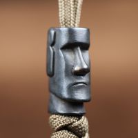 Easter Stone Statue Watchman Knife Beads Woven Paracord Lanyard Pendants Outdoor Umbrella Rope Accessories