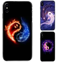 {L electronic shell} เคสโทรศัพท์แบบแข็งสำหรับ iPhone iPhone 11 12 13 14 Pro MAX Mini 5 5S SE 6 6S 7 8 Plus 10 X XR XS Yin Yang สัญลักษณ์แห่งสันติภาพ