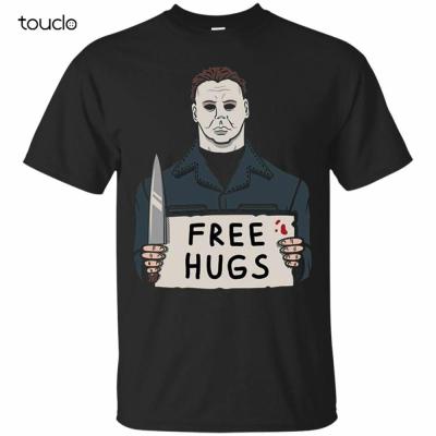 Michael Myers T-shirt Free Hugs Halloween Horror Tee Shirt Short Sleeve S-3XL XS-4XL-5XL-6XL