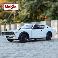 1:24 1973 2000GT-R Nissan Skyline (KPGC110) Kendaraan Die Statis โมเดล Koleksi Mainan Mobil