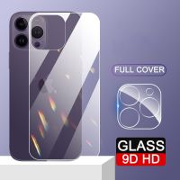 2in1 Full Cover Back+Camera Lens Protective Tempered Glass on iPhone 14 Pro Max 11 12 13ProMax Mini Screen Camera Protector Film Camera Screen Protect