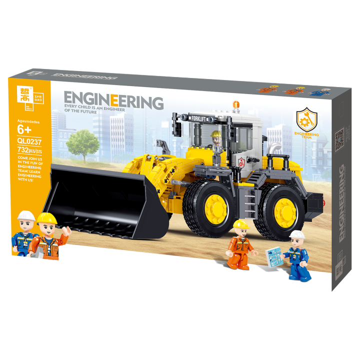 TRACTOR SHOVEL CONSTRUCTION VEHICLE ENGINEERING BUILDING BLOCKS SETS