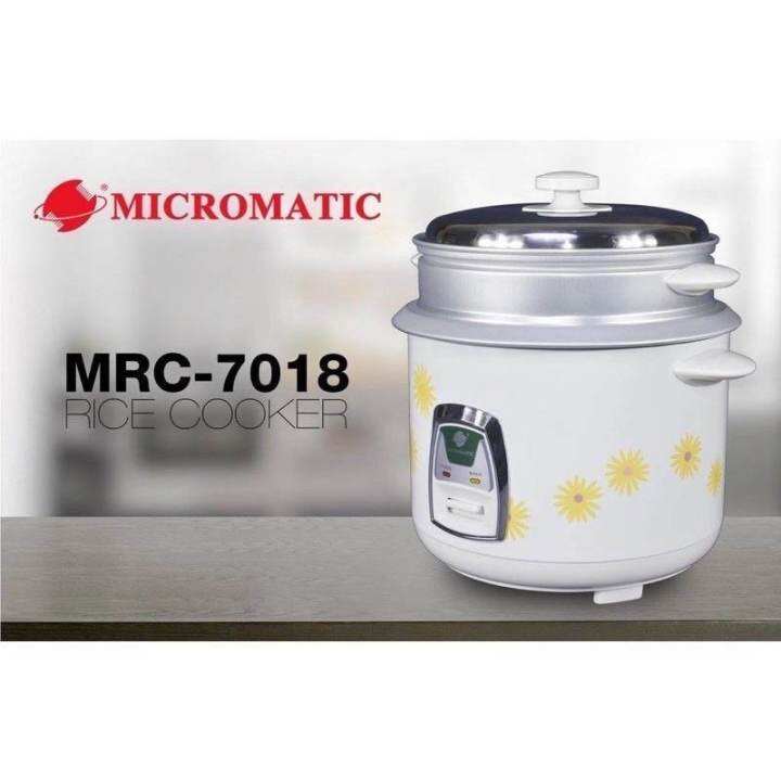 Micromatic Rice Cooker Warmer with Steamer 1.8Liters (810 Person) MRC