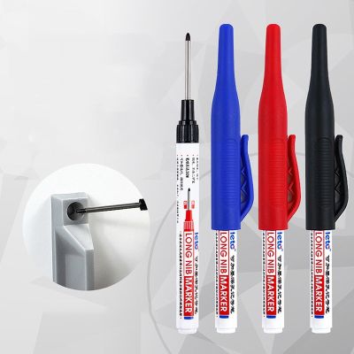 Large Capacity Long Head Markers Pen Bathroom Woodworking Decoration Multi-purpose Deep Hole Marker Pens Pen Black Ink
