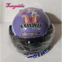 หมวก​กัน​น็อค​เด็ก​ SPACE CROWN รุ่น​ Naughty L2 สีม่วง​ ใหม่ ส่งฟรี