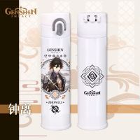 Japanese Anime Stainless Steel Thermos Cup Genshin Impact Zhongli Klee Keqing Cosplay Vacuum Cup Coffee Cup Water Bottle Gift