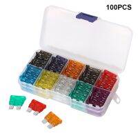 100PCS Car Fuses Kit Auto Truck Standard Blade Fuse Assortment 2A 3A 5A 7.5A 10A 15A 20A 25A 30A 35A Automotive Fuse Electrical Circuitry Parts