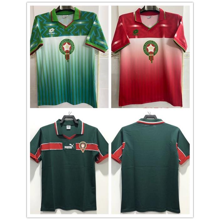 ♚ 1994 World Cup Morocco Stadium Home away Retro 1998 Football Shirt