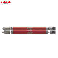 VESSELดอกไขควงหัวแฉก-แบน 2 ชิ้น/แพ็ก รุ่น GOSAI No.GS142611(Ph No.2/Slotted 6 x 110 2PC Set)