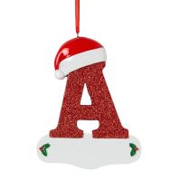 Home Holiday Plastic Pendant Xmas New Year Decor Christmas Tree Decoration Pendant Personalized Christmas 26 Letter Ornaments Christmas Ornaments