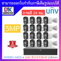 UNIVIEW ชุดกล้องวงจรปิด XVR301-16G3 + UAC-B115-F28-W เลนส์ 2.8mm จำนวน 16 ตัว BY DKCOMPUTER