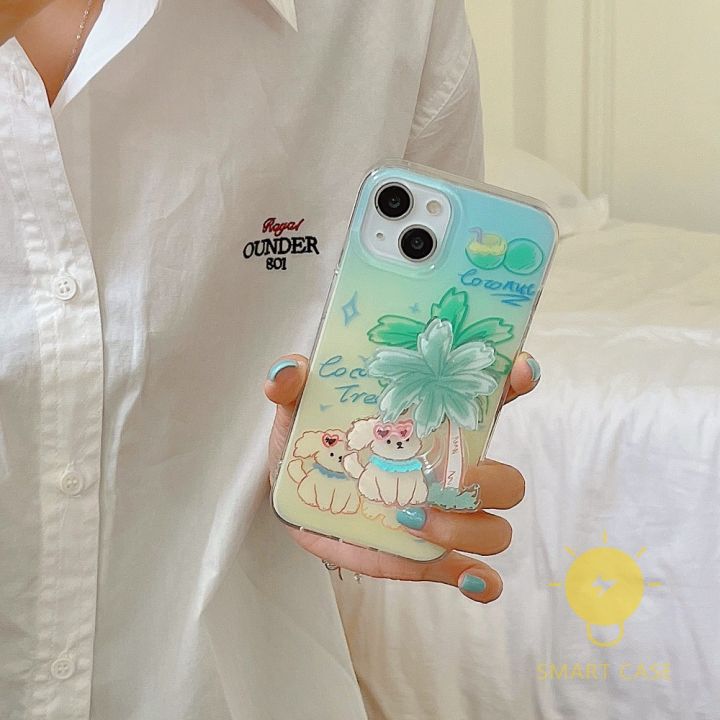 for-เคสไอโฟน-14-pro-max-puppy-coconut-cute-summer-เคส-phone-case-for-iphone-14-pro-max-plus-13-12-11-for-เคสไอโฟน11-ins-korean-style-retro-classic-couple-shockproof-protective-tpu-cover-shell