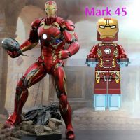 Mark 45 Potมินิฟิกเกอร์ซุปเปอร์ฮีโร่มาร์เวล,บล็อกสร้างพริกไทยกระถางดอกไม้ของเล่นเด็กสำหรับเป็นของขวัญวันเกิดสำหรับเด็ก