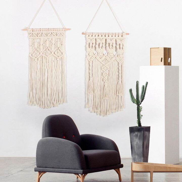 macrame-พรมทอแขวนผนังสไตล์โบฮีเมียนสำหรับ-z105ห้องนั่งเล่นตกแต่งบ้านพื้นหลังโซฟาแต่งพู่พรมศิลปะแขวนผนังสไตล์นอร์ดิก