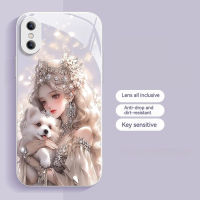 เคสสำหรับ Apple iPhone โทรศัพท์ซิลิโคนด้านข้างแบบนิ่มลายเจ้าหญิงและจีนสิบสองราศีใหม่15 14 Pro Max Plus เคสมีสไตล์ทันสมัยฝาหลังจาก GGQcase