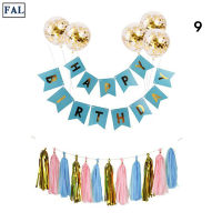 FAL Happy Birthday Banner With 5 Balloon Inflatable Party Decor For Kids And Adults