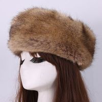 “：{+ 2022 Winter Thick Furry Hairband Fluffy N Faux Fur Women Girl Fur Headband Hat Winter Outdoor Earwarmer Ski Hats Hot