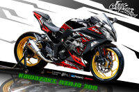 สติ๊กเกอร์ Full Body ลาย หมาป่า เต็มคัน รถรุ่น Kawasaki Ninja 250/300