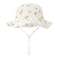 Holiday Discounts Baby Cotton Bucket Hat New Children Sunscreen Outdoor Caps Boys Girls Print Panama Hat Unisex Beach Fishing Hat For 3-12 Months