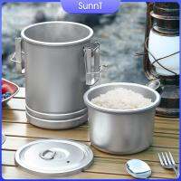 SunnT กระทะทอดหม้อปรุงอาหารกลางแจ้งทำอาหารเพื่อความอยู่รอดอุปกรณ์ Panci Camping สำหรับบาร์บีคิวเดินป่า